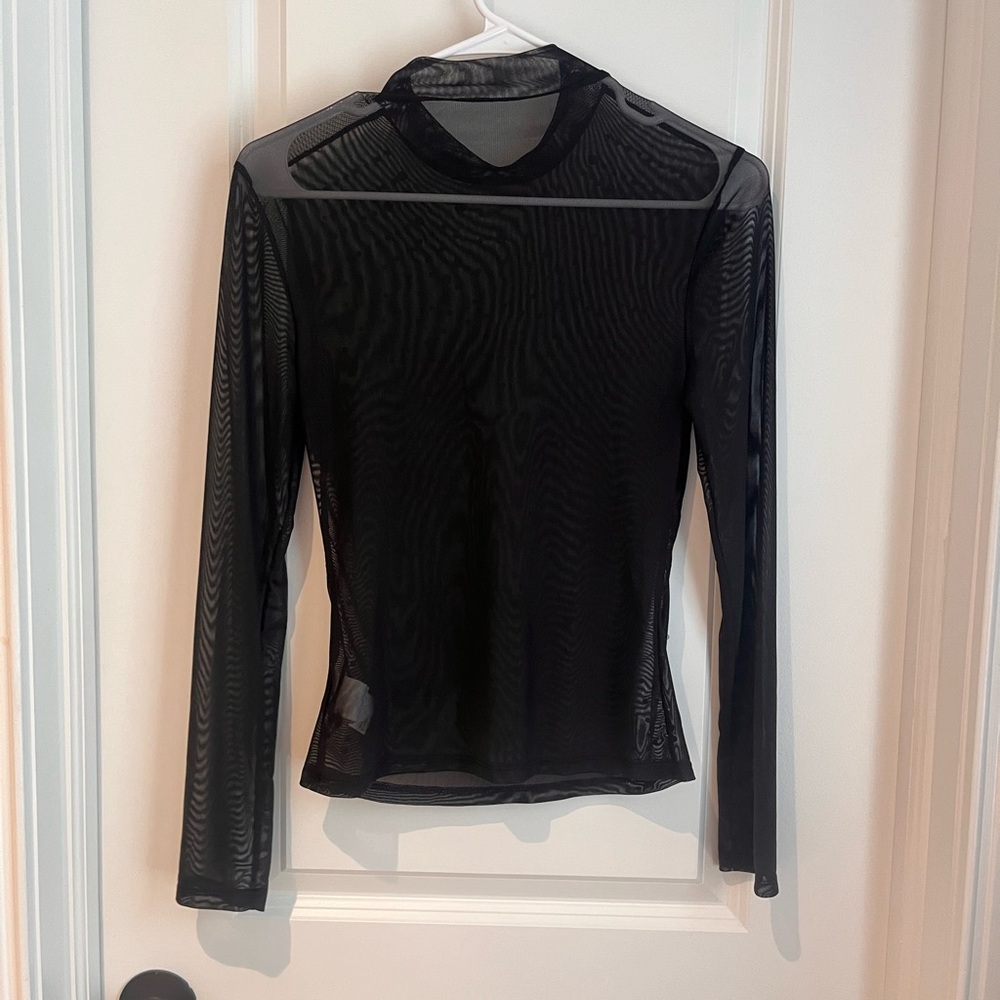 SHEIN Rhinestone Mesh Top - Picture 2 of 2